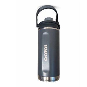 Igloo brand flip top stainless steel gray handle carry GYM SZ 36 OZ